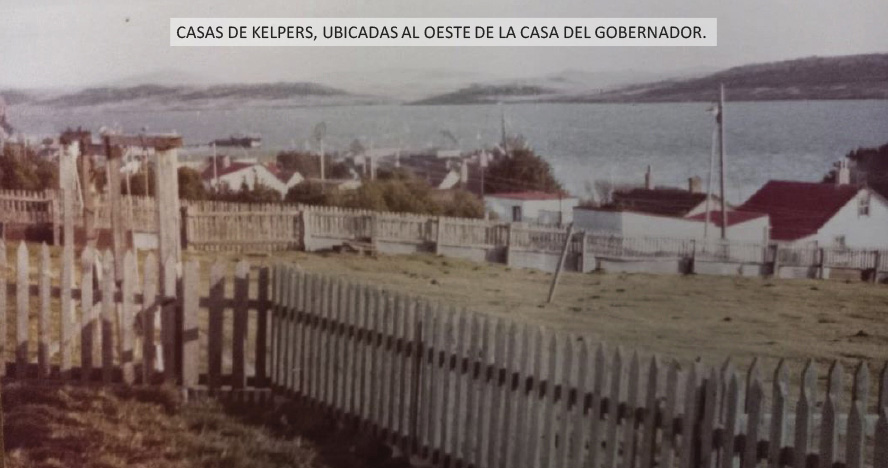 Fotografía de la casa de los kelpers, ubicadas al oeste de la casa del gobernador