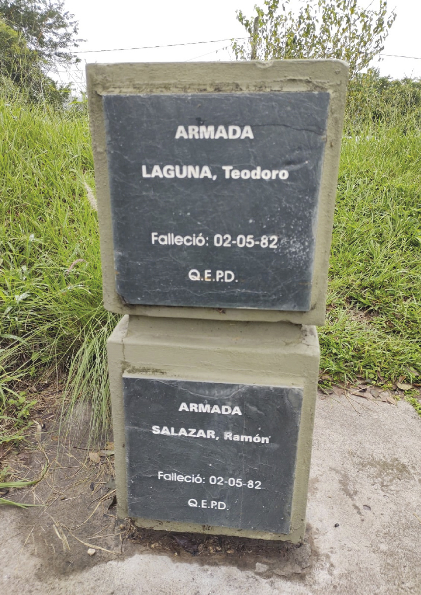 Homenaje a Laguna Teodoro y Salazar Ramón muertos en el hundimiento del Crucero General Belgrano