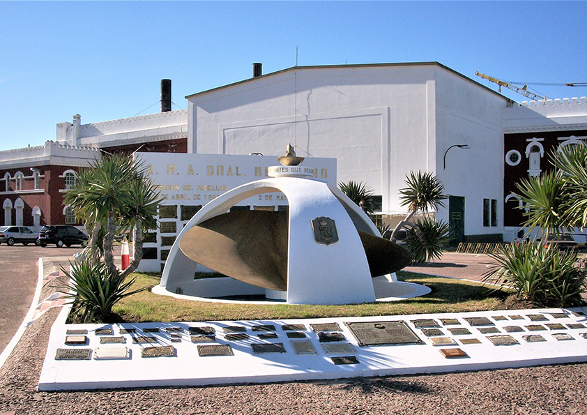 Plano general del monumento en homenaje a caídos en el hundimiento del Crucero ARA General Belgrano, ubicado dentro de la Base Naval Puerto Belgrano