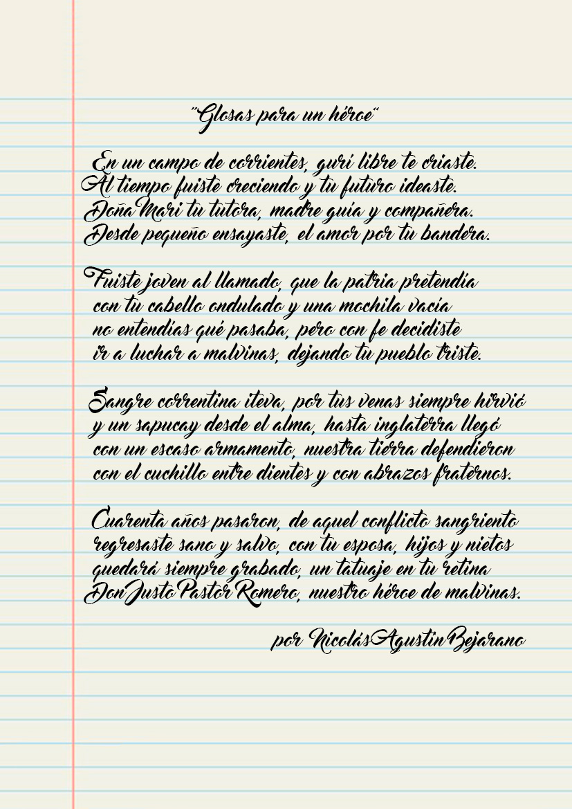 Poesía en homenaje Justo Pastor Romero