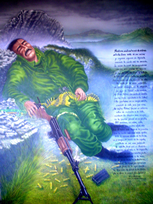 : Héroe: En la fotografía se observa a un soldado caído en símbolo de todos los soldados caídos durante el combate